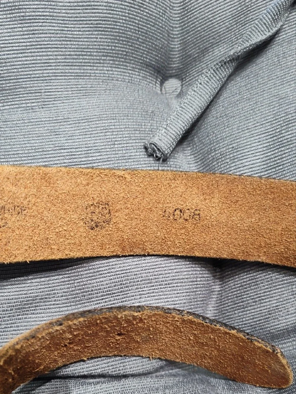 Vintage Black Basketweave Tooled Leather Work Belt Size 34
